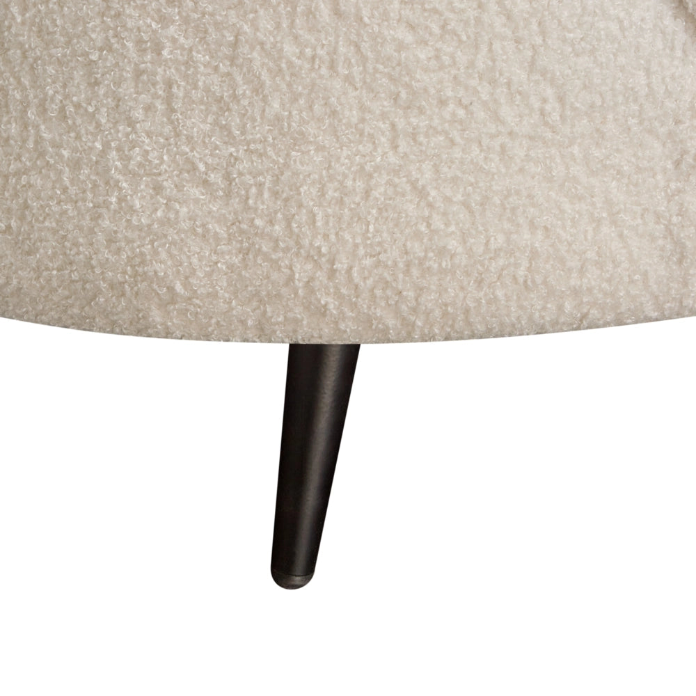 Divano velluto bianco glamour curvo in stile retrò a 2 posti con gambe metallo