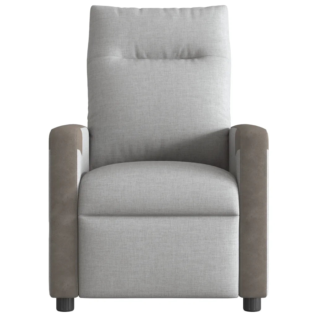 Poltrona Reclinabile Massaggio Elettrica Grigio Nuvola Tessuto 3324084