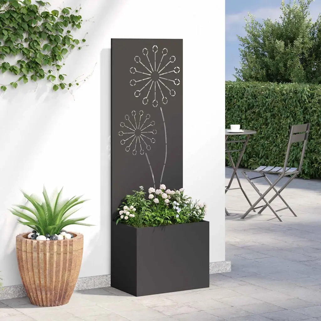 Schermo per privacy in giardino Traforo Nero 50 x 150 cm 876455