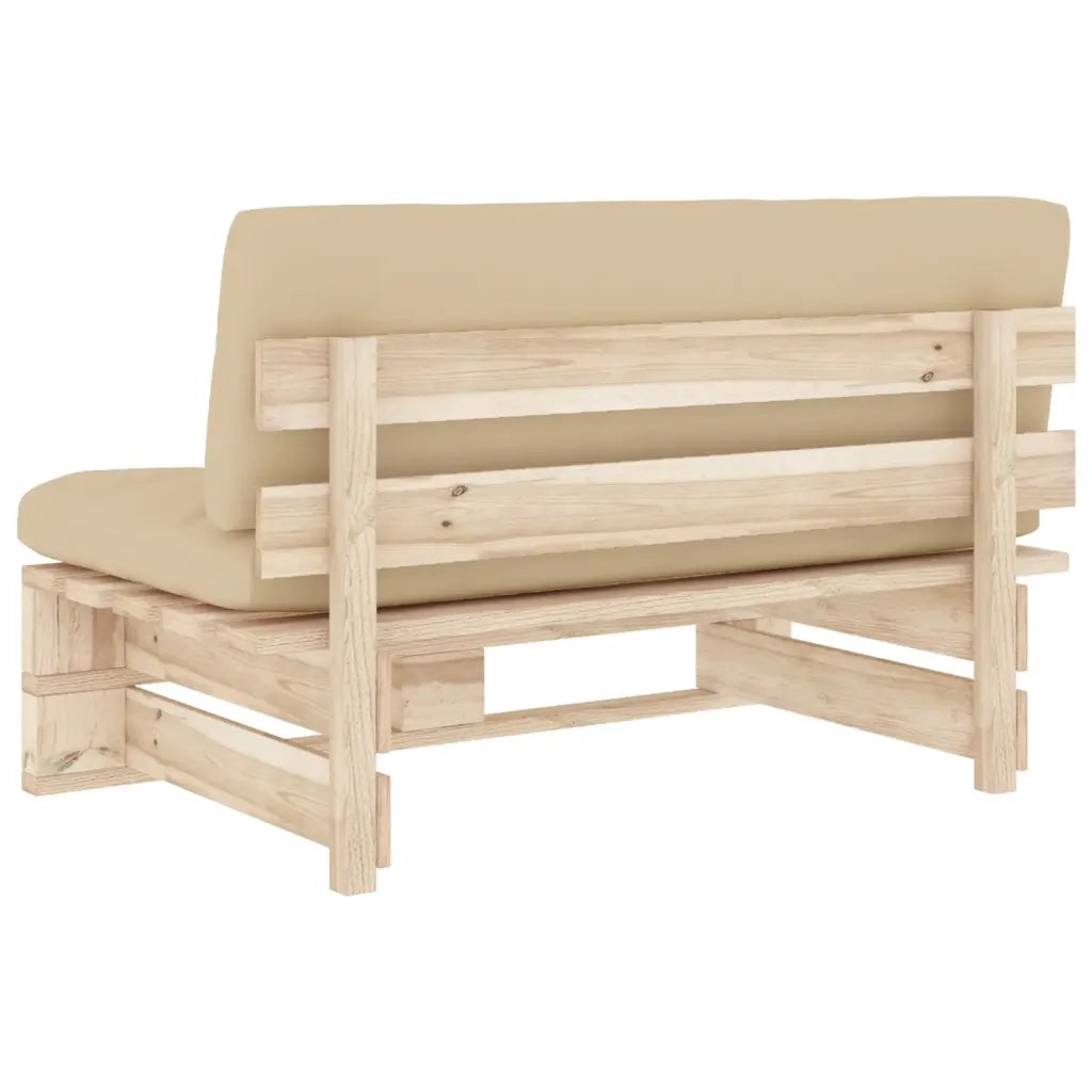 Divano Centrale Giardino su Pallet in Legno di Pino Impregnato 3066532
