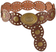 Tassello in Kunstleer con Riem di Bronzo Antico - 1000 mm - 6 cm di Larghezza