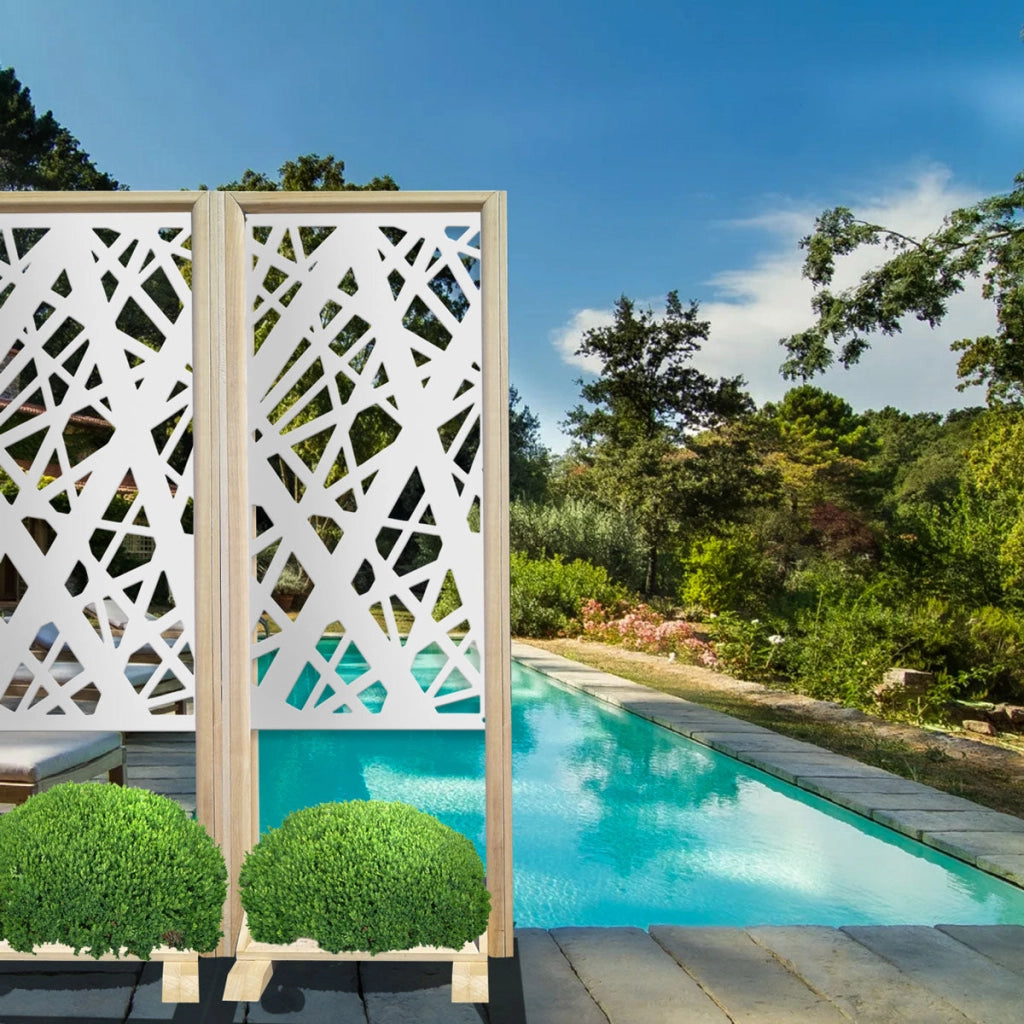 DIAGONAL LARGE - Separè - Paravento modulabile - 70x190cm - in Legno e PVC Colore: bianco
