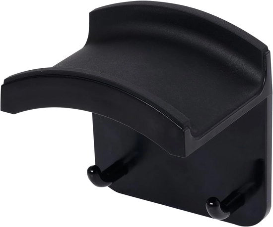 Stanza universale per cuffie, fissaggio alla parete con adesivo robusto, Adatto per stazioni di cuffie multifunzionali per la maggior parte delle cuffie gaming, desktop, parete, 2 pezzi, nero