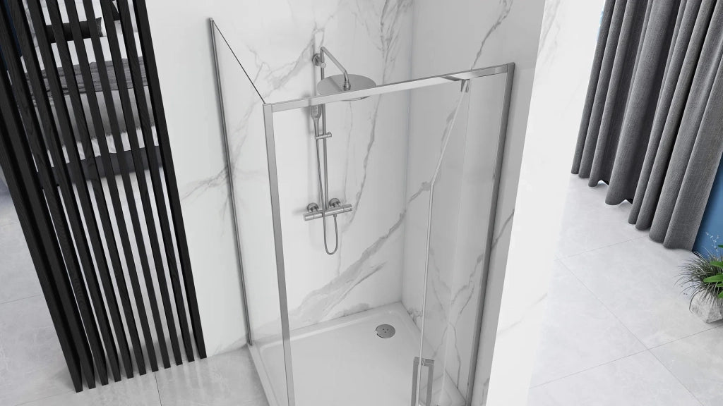 Cabina Doccia Rea Rapid Swing Chrom 100x90