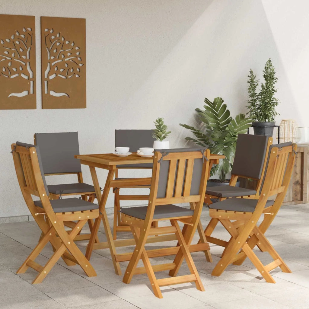Sedie Bistro da Giardino 6 pcs Grigio Scuro 38 x 46 x 85 cm