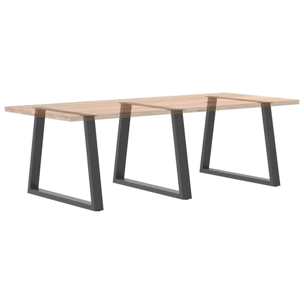 Set di 3 gambe per tavolo da pranzo a forma di V 100 x 72-73 cm stabilità rinforzata design moderno in acciaio antracite 02_0056886