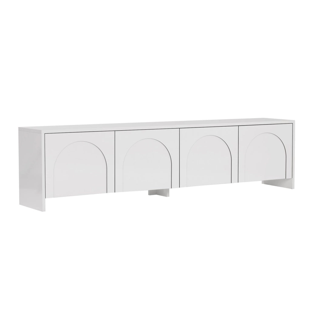 Porta TV in legno "Aurelia" - 180 x 32 x 45 cm - Bianco