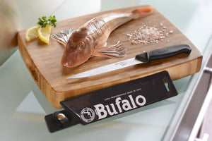Coltello per Sfilettare il Pesce Lama 18 cm Bufalo S917/18 Manico Nero