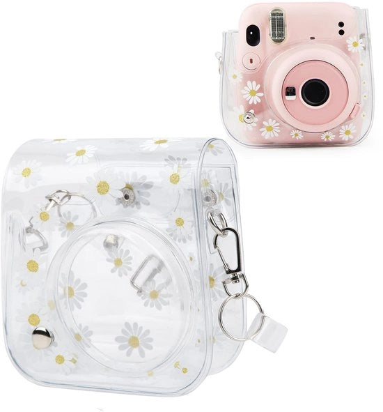 Borsa per Fotocamera Transparante - Tasca per Mini 11/9/8 Fotocamera - Copertura Rimovibile per Obiettivo - Regolabile Cinturino per Spalla - Peso Leggero 142 g - Borsa per Fotocamera