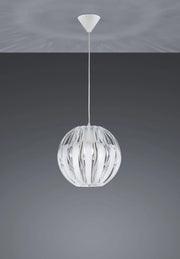 PUMKIN SOSPENSIONE LISTELLI METACRILATO TRASPARENTI E BIANCO 3 POSSIBILITA' DI FORME D. 30CM 1 LUCE ATTACCO E27
