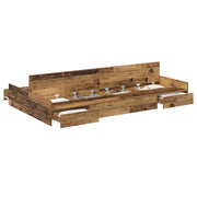 Letto matrimoniale | Letto per adulti | Struttura letto con contenitore Legno vecchio 120 x 190 cm