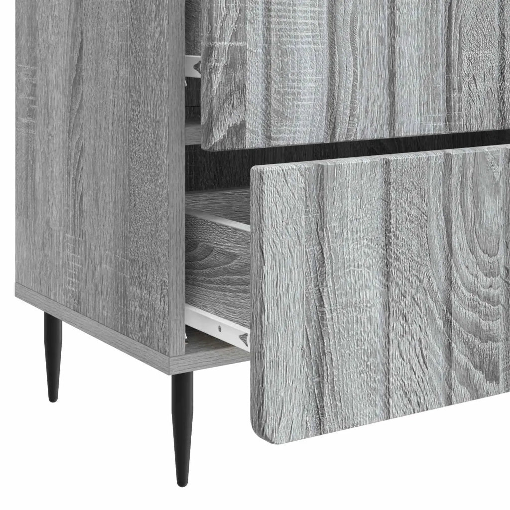 Armadio da Notte con cassetto Grigio Sonoma 62 x 34,5 x 49,5 cm