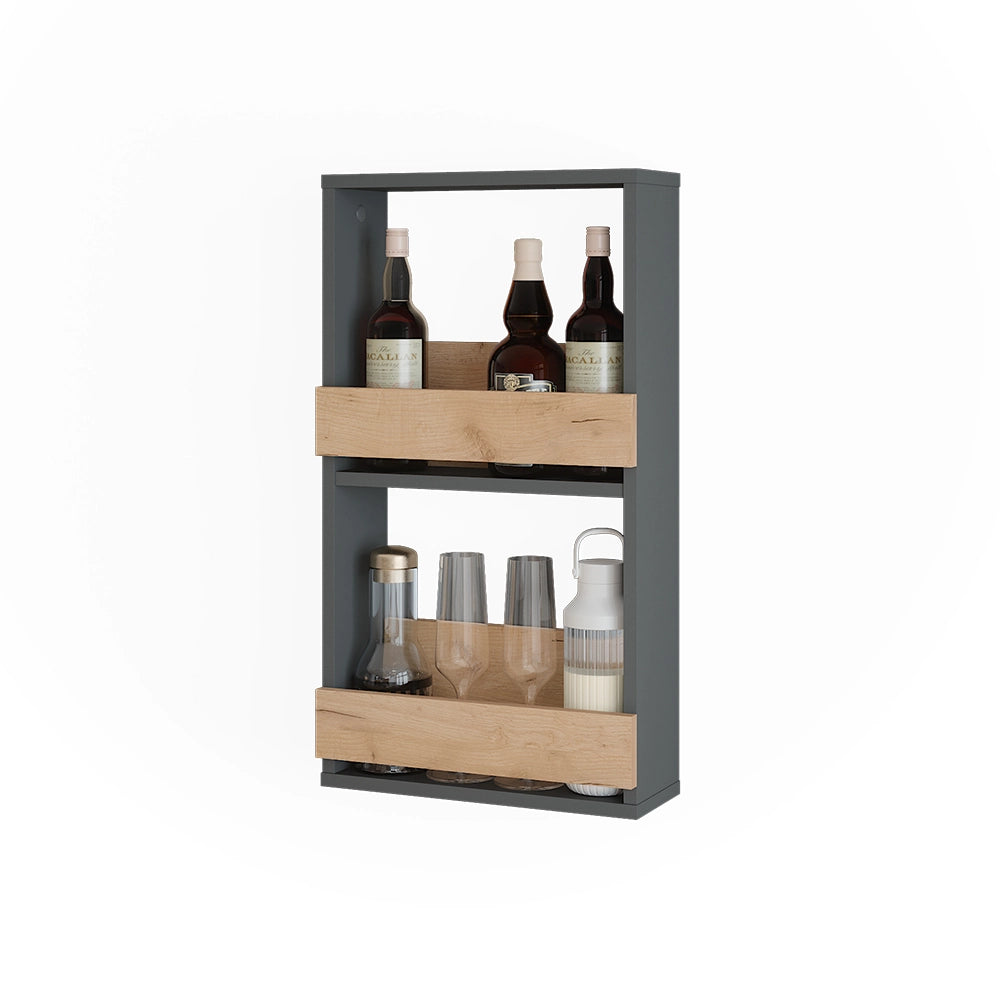 Vicco Portabicchieri da vino Quercia dorata/antracite 40 x 72 cm