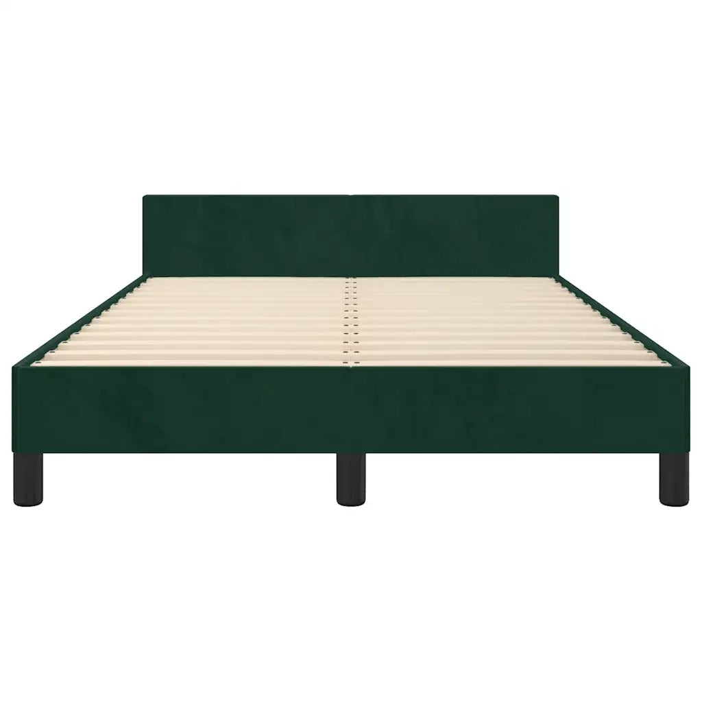 Giroletto senza Materasso Verde Scuro 120x200 cm in Velluto