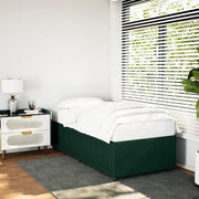 Giroletto senza Materasso Verde Scuro 90x190 cm in Velluto