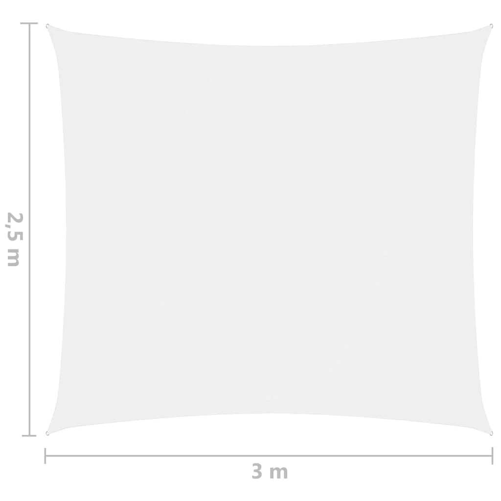 Vela ombreggiante/ombrellone rettangolare in tessuto Oxford 2,5 x 3 m bianco 02_0009550