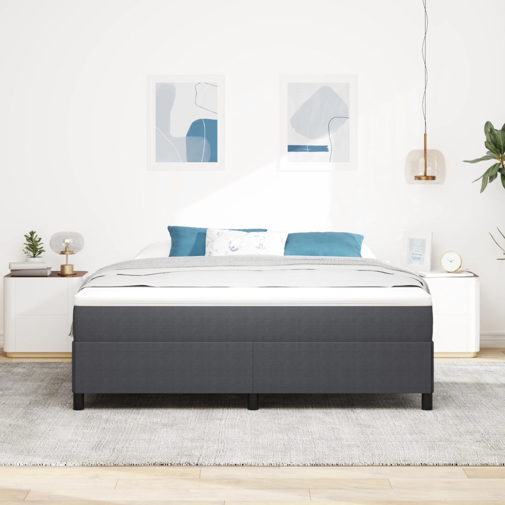 Struttura letto Grigio Scuro 180x200 cm Tessuto in Cords