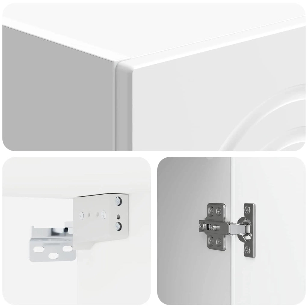 Set di armadi 2 pcs Bianco Lucido Legno ingegnerizzato 3416452