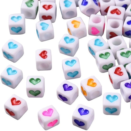 Accessori per gioielli - 200 pezzi - Cubo di perle - Perle in acrilico - Creazione di gioielli - Progetti di fai da te - Leggero e sostenibile