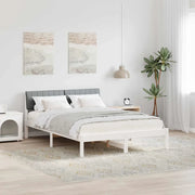 Struttura del Letto Bianco e grigio chiaro 135 x 190 cm 878693