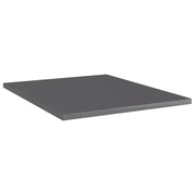 Ripiani per Libreria 8 pz-Scaffale per Libri Grigio Lucido 40x50x1,5cm Multistrato