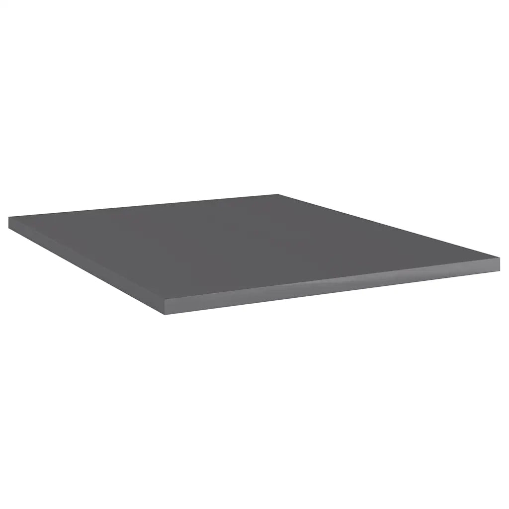 Ripiani per Libreria 8 pz-Scaffale per Libri Grigio Lucido 40x50x1,5cm Multistrato