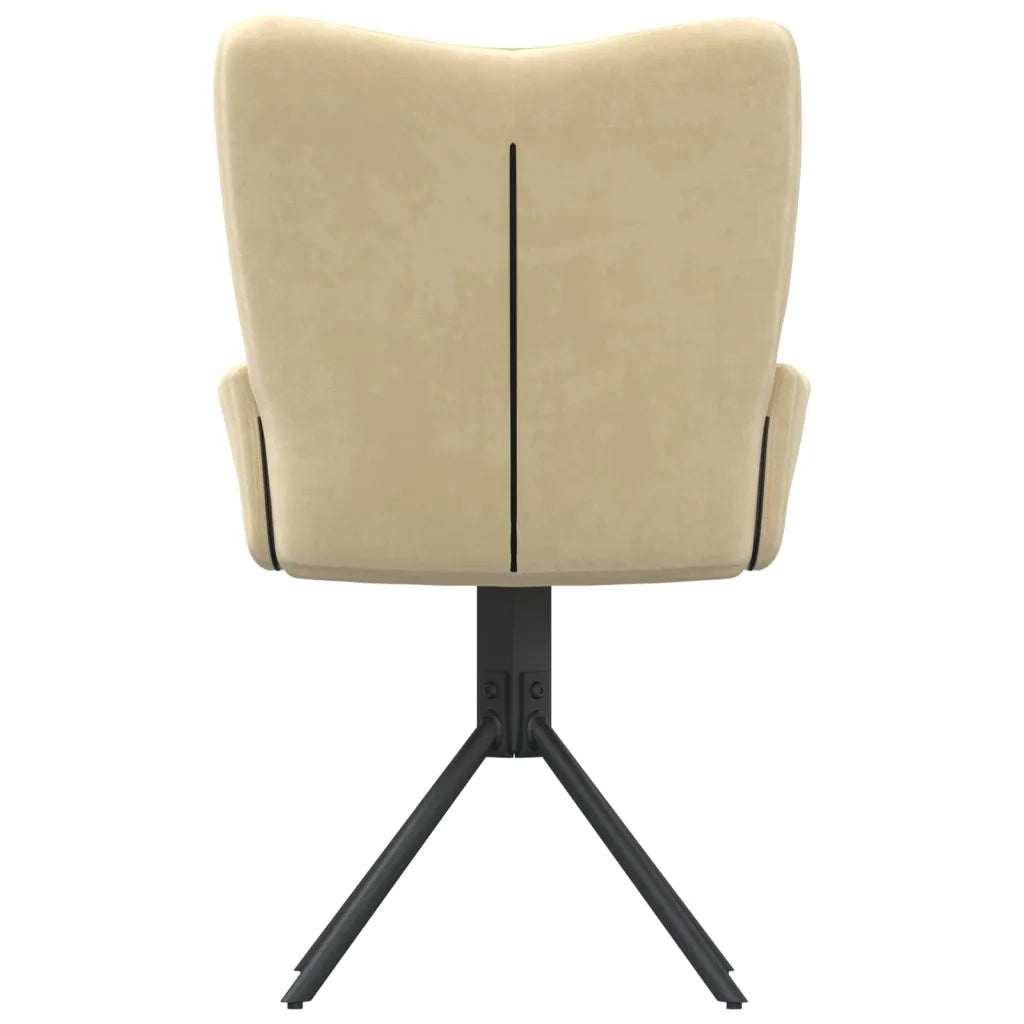 Sedie da Pranzo Girevoli 2 pz Crema in Velluto cod mxl 19302