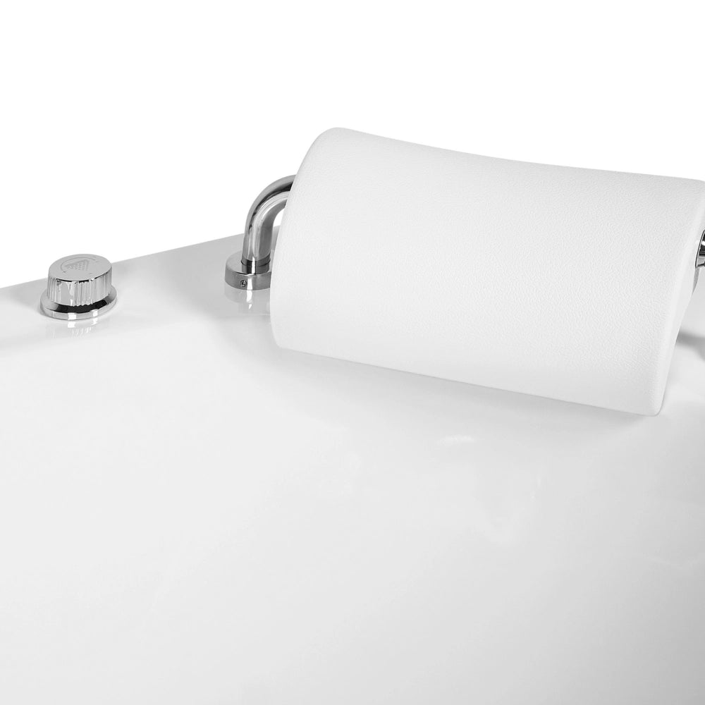 Vasca Idromassaggio Angolare Bianco Sanitario Acrilico con getti massaggianti LED 201 x 150 cm