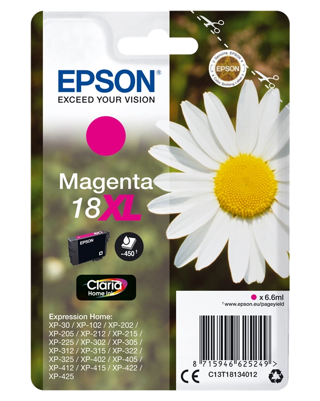 Epson Daisy Cartuccia Margherita Magenta Inchiostri Claria Home 18XL