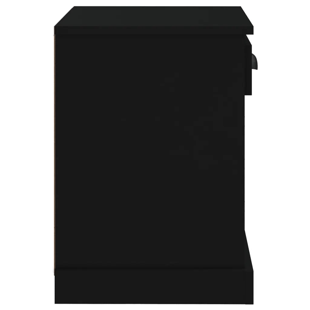 Comodino-Tavolino da notte Nero 43x36x50 cm