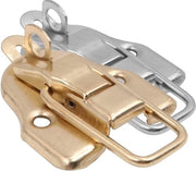 Cerniera con chiusura a scatto in ottone antico con viti per cassetti di gioielli, scatole in legno e cassetti (Set da 10) (Gold e Argento)