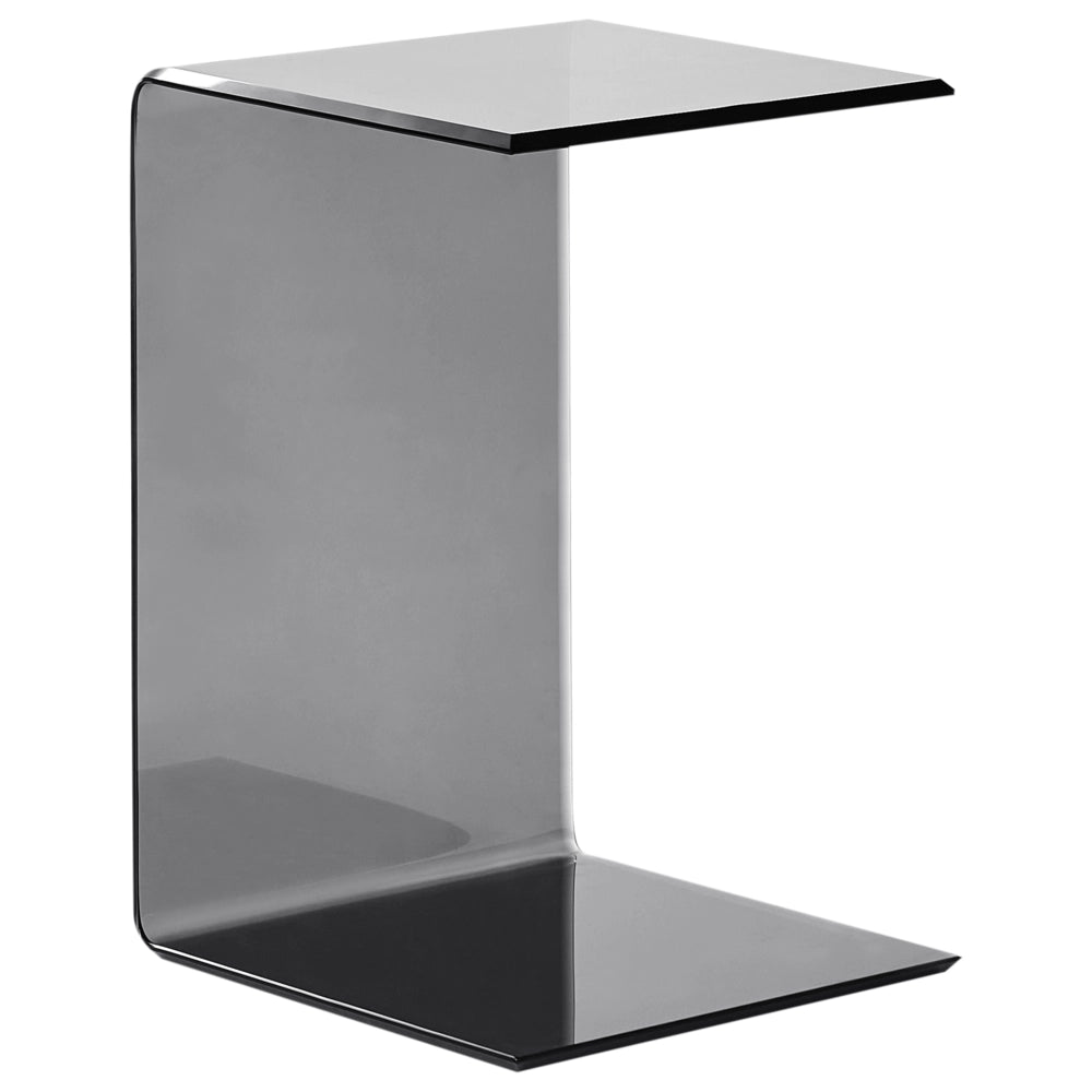 Tavolino in Vetro trasparente nero 40 x 40 cm in stile minimalista soggiorno cucina