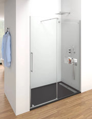 Porta doccia scorrevole 1+1 in acciaio ELLEGNACE (VETRUM) 160 cm
