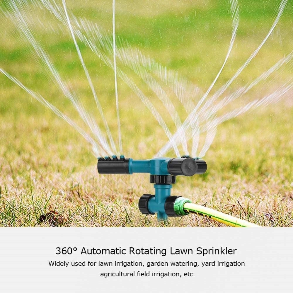 Trade Shop - Testine Spruzzatore Irrigatore Rotante A 360° Irrigazione Automatica A 3 Braccia -
