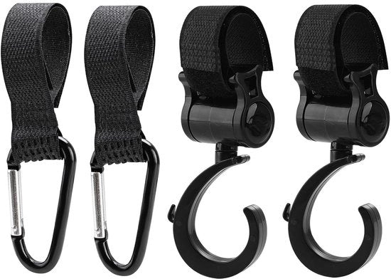 Haken per lettini 4 pezzi - Funzione antiscivolo - Taschino - Alta qualità plastica/lega di alluminio - fino a 15 kg - Sicuro da fissare