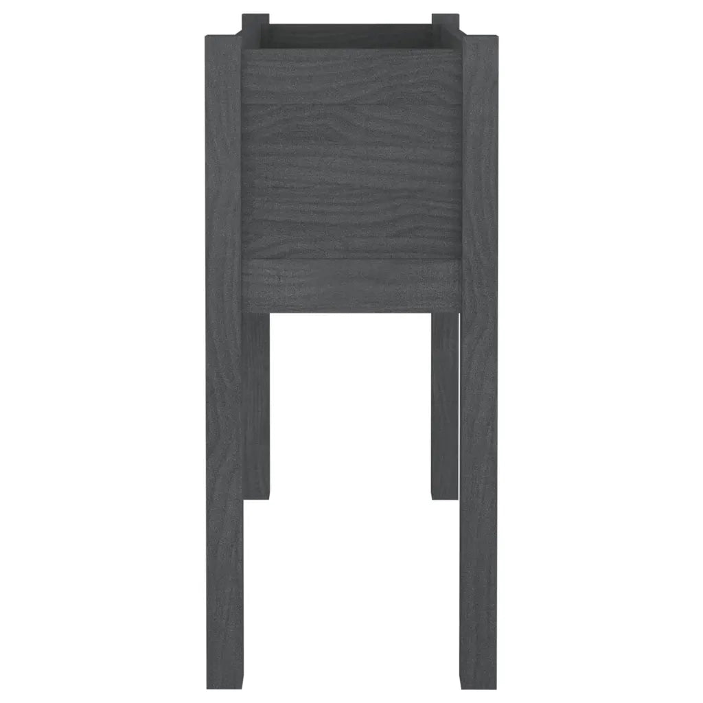 Fioriera da Giardino Grigia 70x31x70 cm Legno Massello di Pino