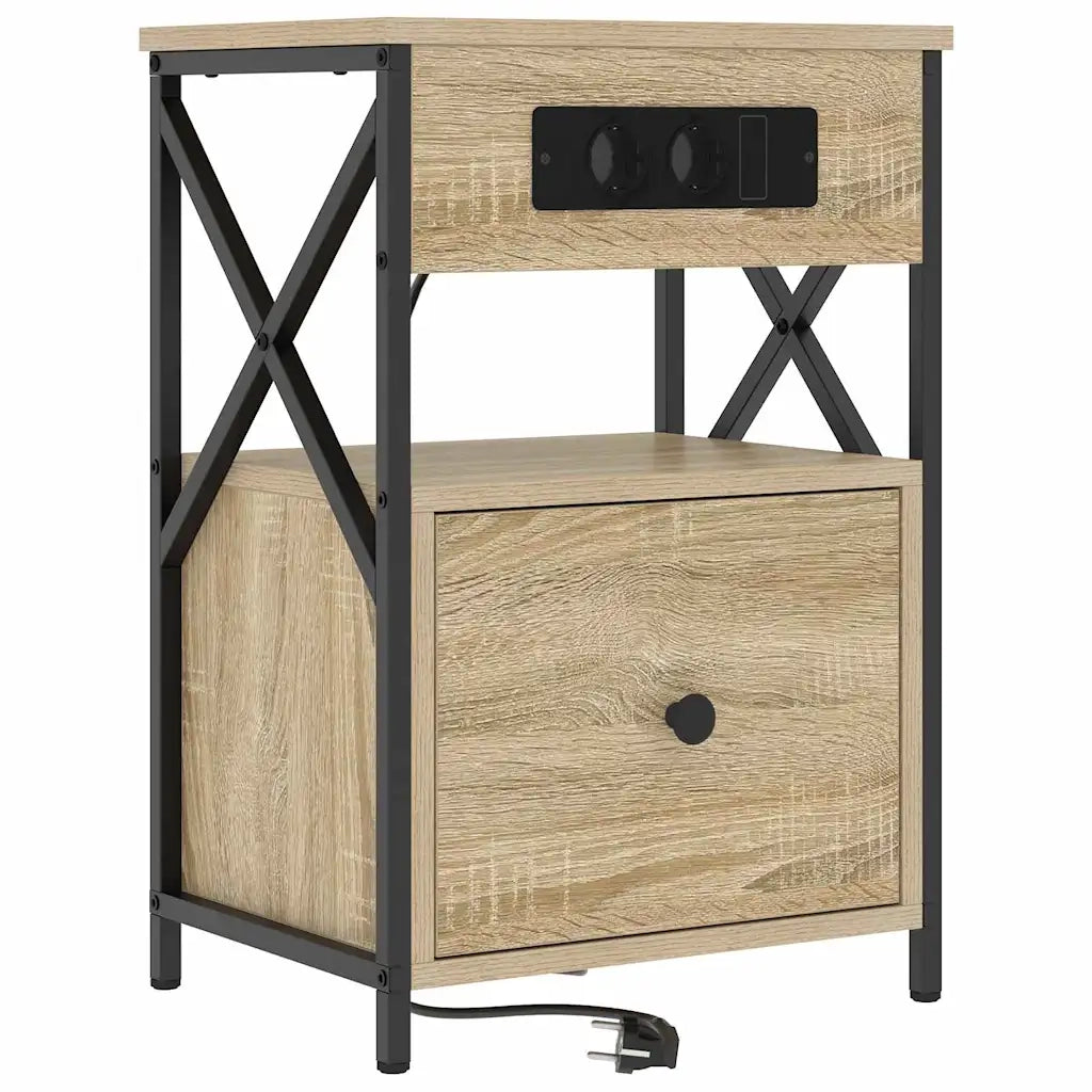 vidaXL Armadio da Notte con cassetto rovere sonoma 40 x 31 x 60 cm