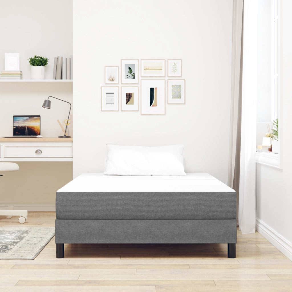 Materasso a Molle Pocket  Grigio Chiaro Medio 120x190x20 cm in Tessuto