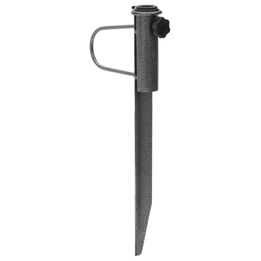 Supporti Ombrellone con Picchetti 2pz 19x42 cm Acciaio Zincato 749318