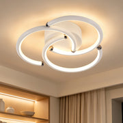 ZMH Lampada da Soffitto LED 24W 3000K Bianca Anelli Moderna in Metallo per Sala da Pranzo Camera Bambino Ufficio