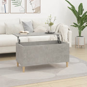 Tavolino Salotto Grigio Cemento 90x44,5x45 cm Legno Multistrato cod mxl 26953