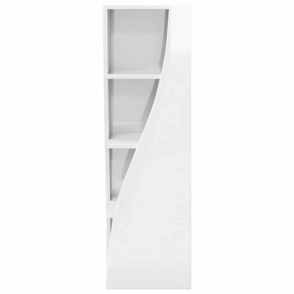 Mobile angolare 32x32x102cm Legno ingegnerizzato Bianco Lucido 889859