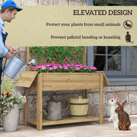 Fioriera con Grigliato e Ripiani Laterali e Inferiore 140x45x151 cm in Legno di Abete