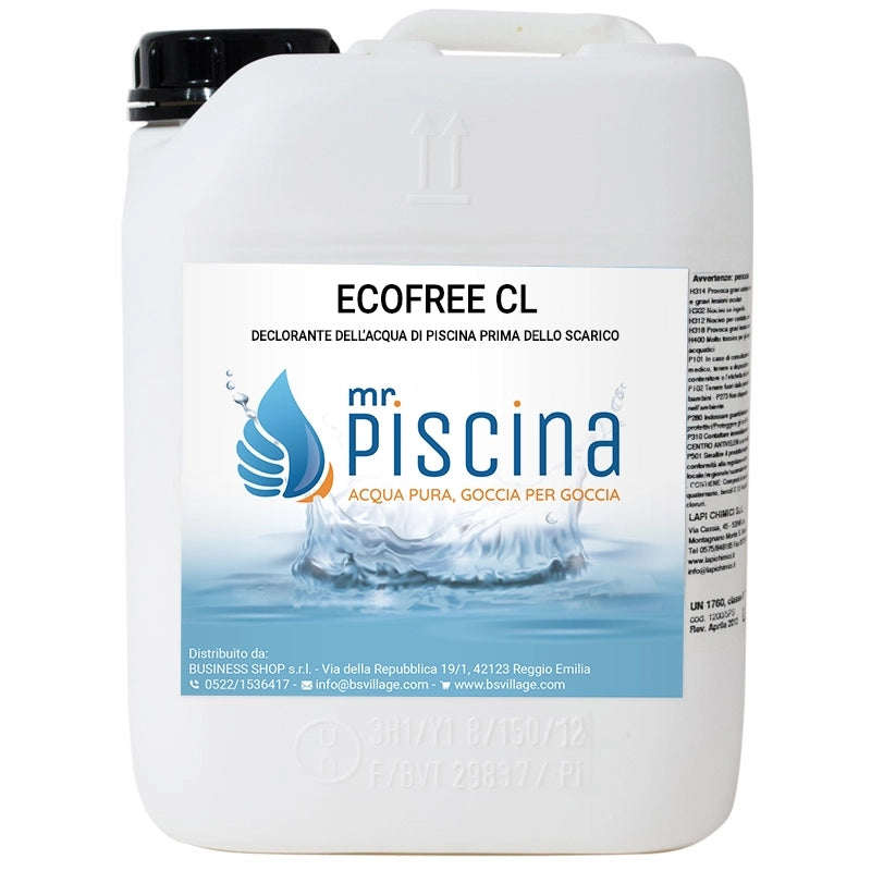ECOFREE CL confezione da 10 L - Decloratore per piscine Quantità confezione: 1 pezzo