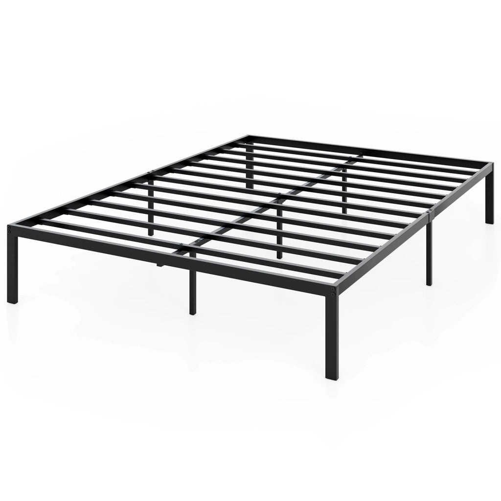 Struttura letto metallo doghe resistenti materasso-Struttura spazio di conservazione senza rete doghe facile montaggio
