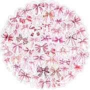 Sticker vintage a strisce rosse acqua resistente vinile 100 pezzi