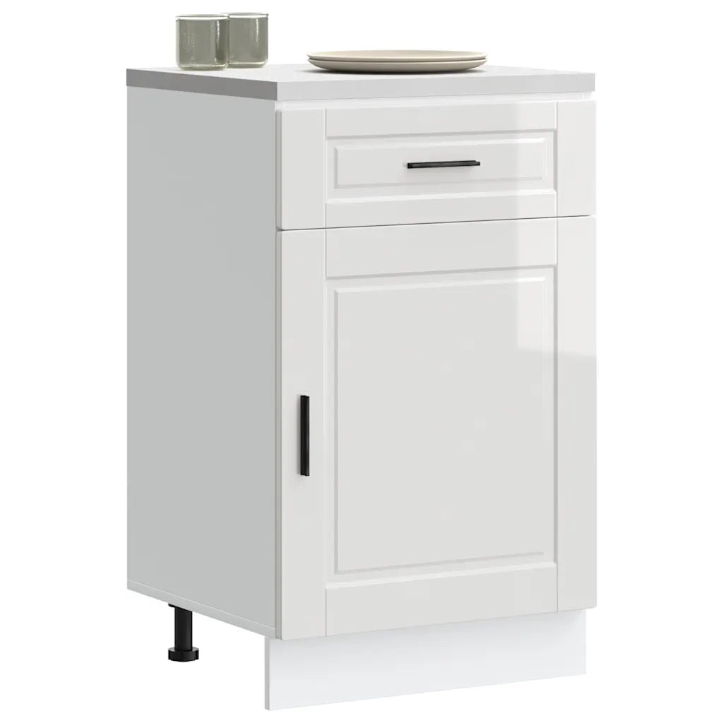 vidaXL Base da Cucina Porto Bianco Lucido in Legno Multistrato