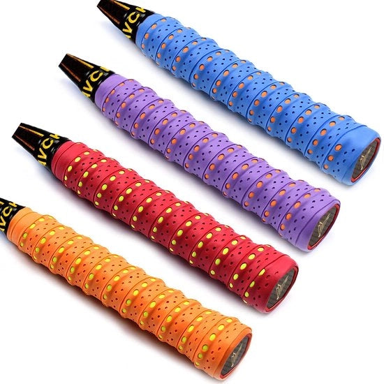 Supporto per racchetta da badminton con manico antiscivolo - assorbe sudore e condensa - resistente alle abrasioni - duraturo - tessuto di alta qualità impermeabile - manico per racchetta