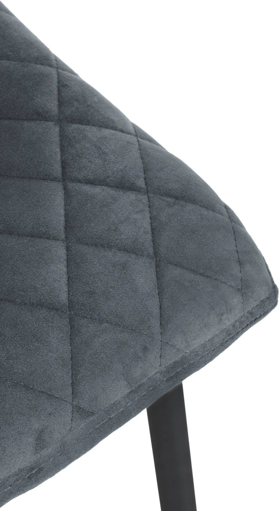 Sedia da pranzo Telde Velvet grigio scuro