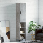 Credenza Grigio Cemento 34,5x34x180 cm in Legno Multistrato 3198805